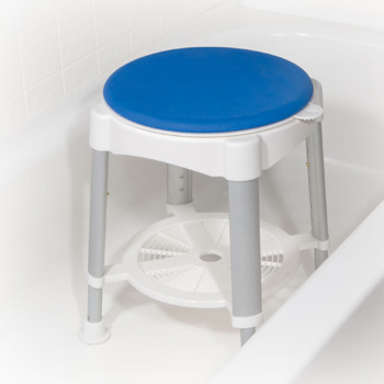 Living Well Bath Stool with Rotating Seat