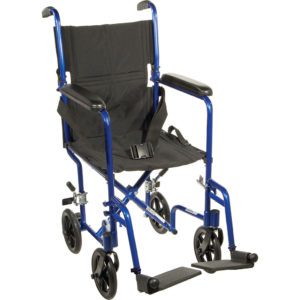 Drive Aluminum transport chair 17 or 19 blue