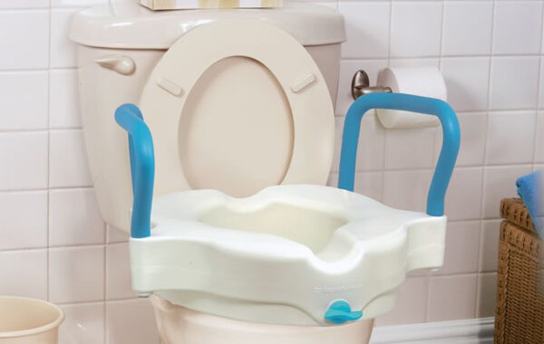 4" Elevated 3-in-1 Raised Toilet Seat Clamp-On, Aquasense Series