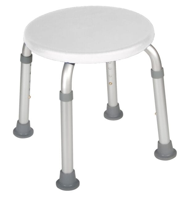 Round Adjustable Height Bath Stool, By Drive Medical