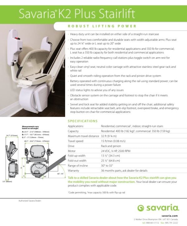 K2 Plus  STRAIGHT STAIRLIFT - Image 3